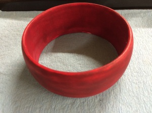 1st bangle painted with the diluted wash coat.